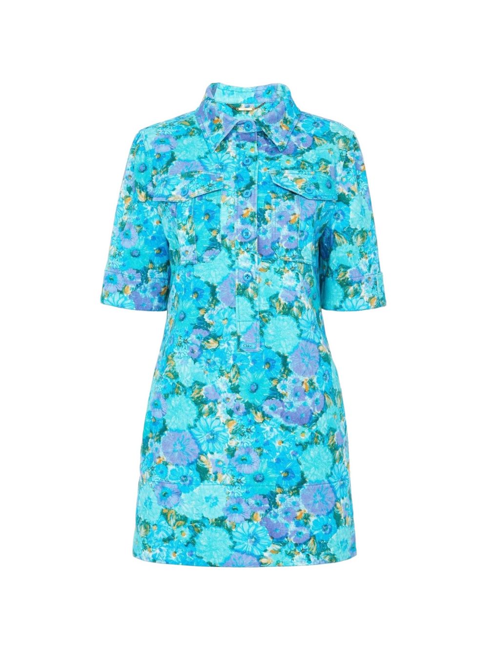 Chloé Women Printed Cotton Mini Dress