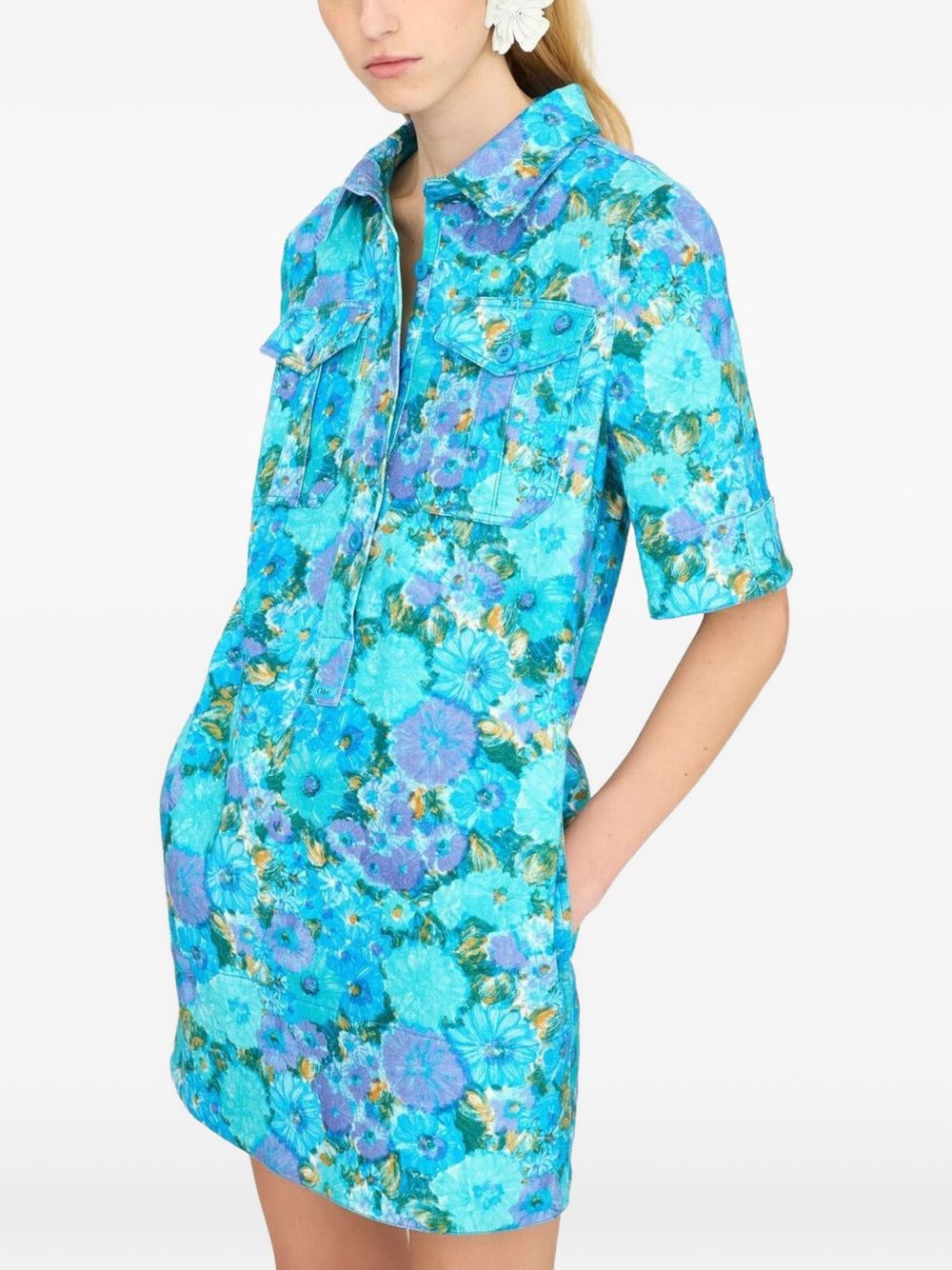 Chloé Women Printed Cotton Mini Dress