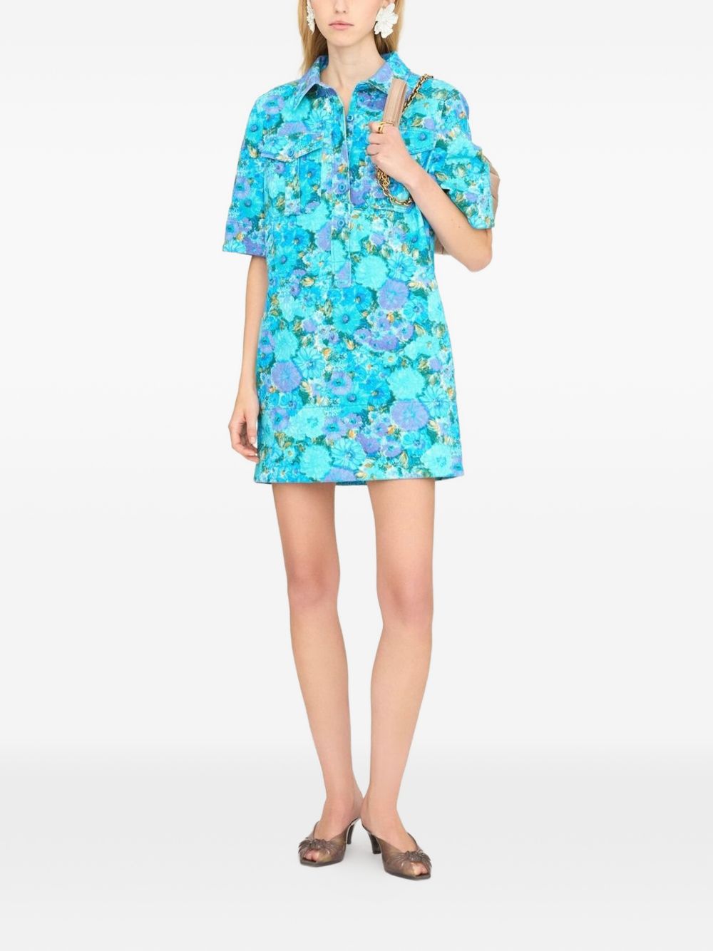 Chloé Women Printed Cotton Mini Dress