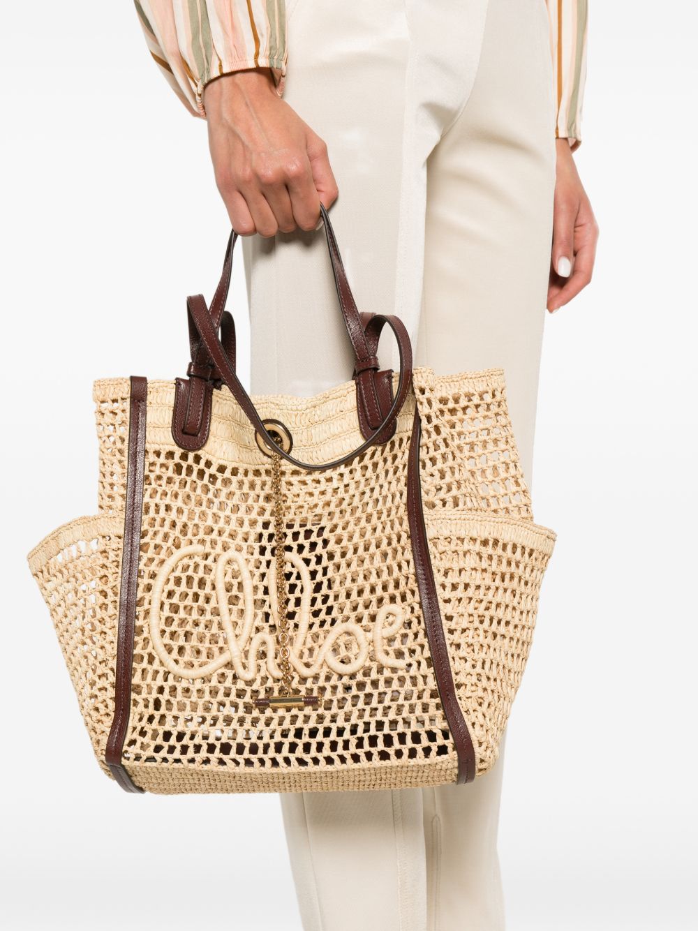 CHLOÉ Chloé Women Chloé Iconic Rafia Tote Bag
