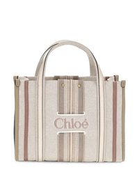 CHLOÉ Chloé Women Woody Loop Small Canvas Tote