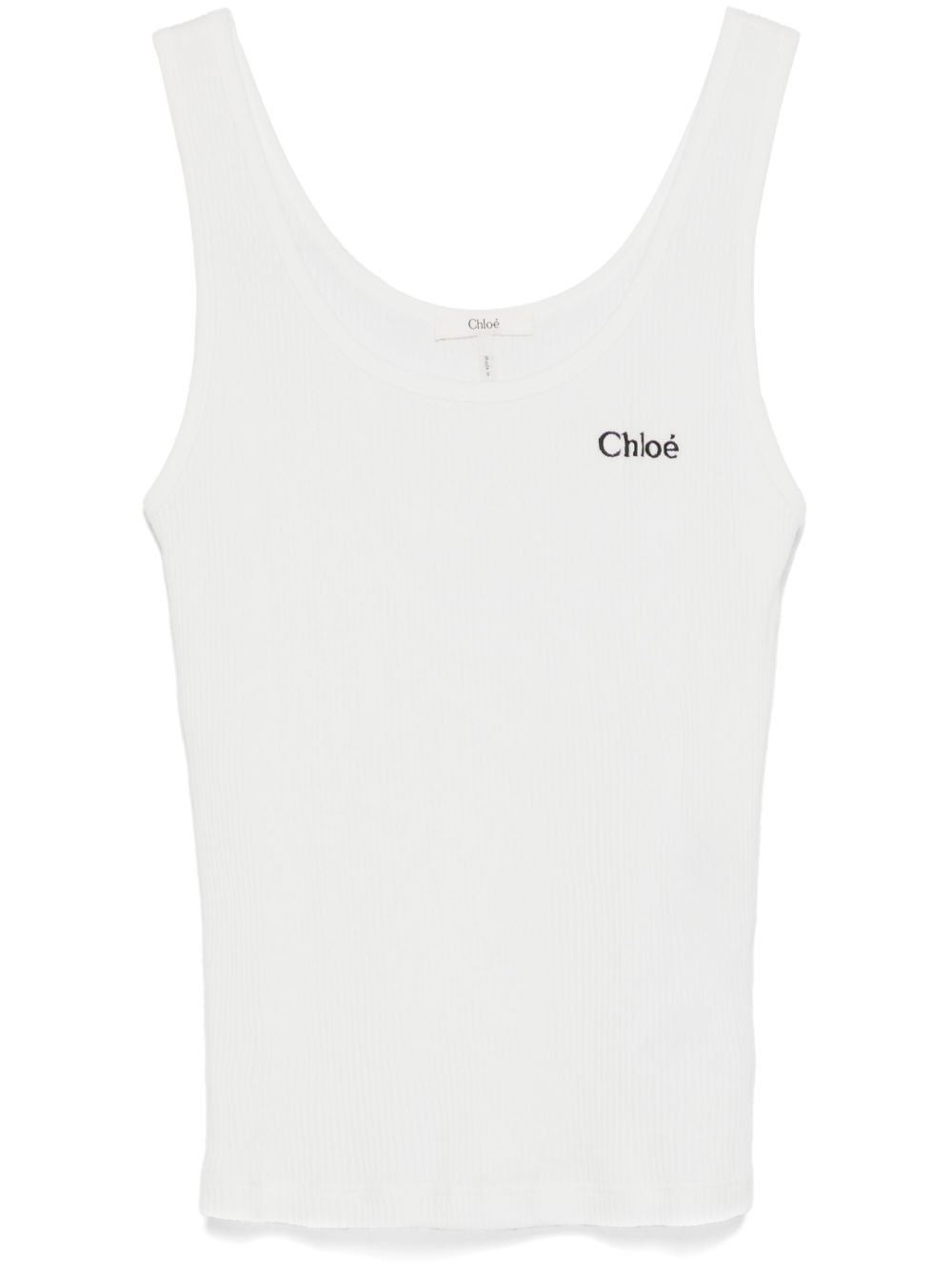 Chloé Women Logo Cotton Tank Top