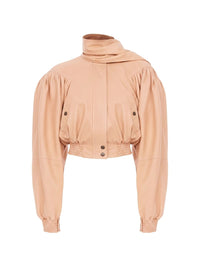 Chloé Women Scarfed Leather Jacket