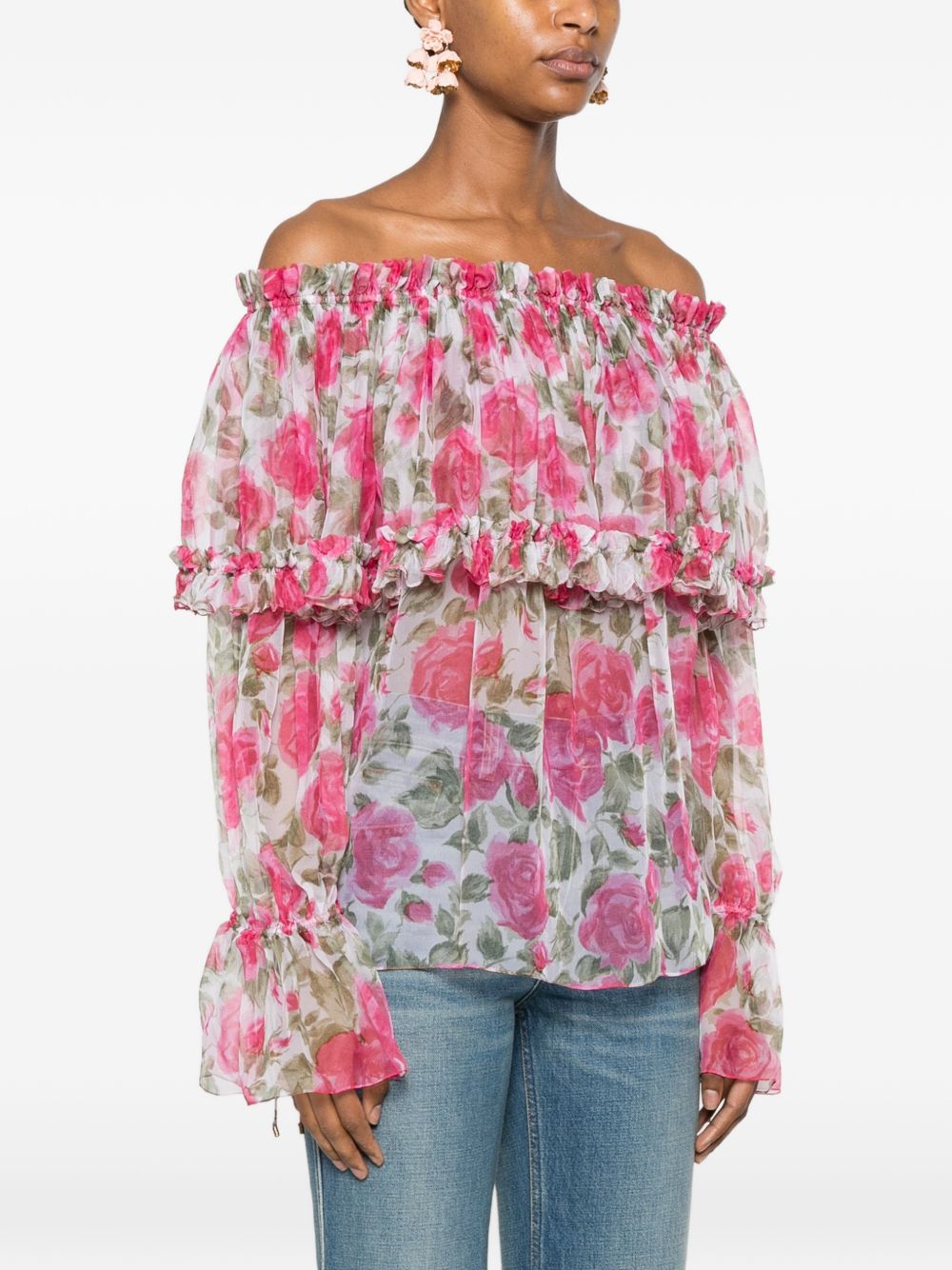Chloé Women Printed Silk Blouse