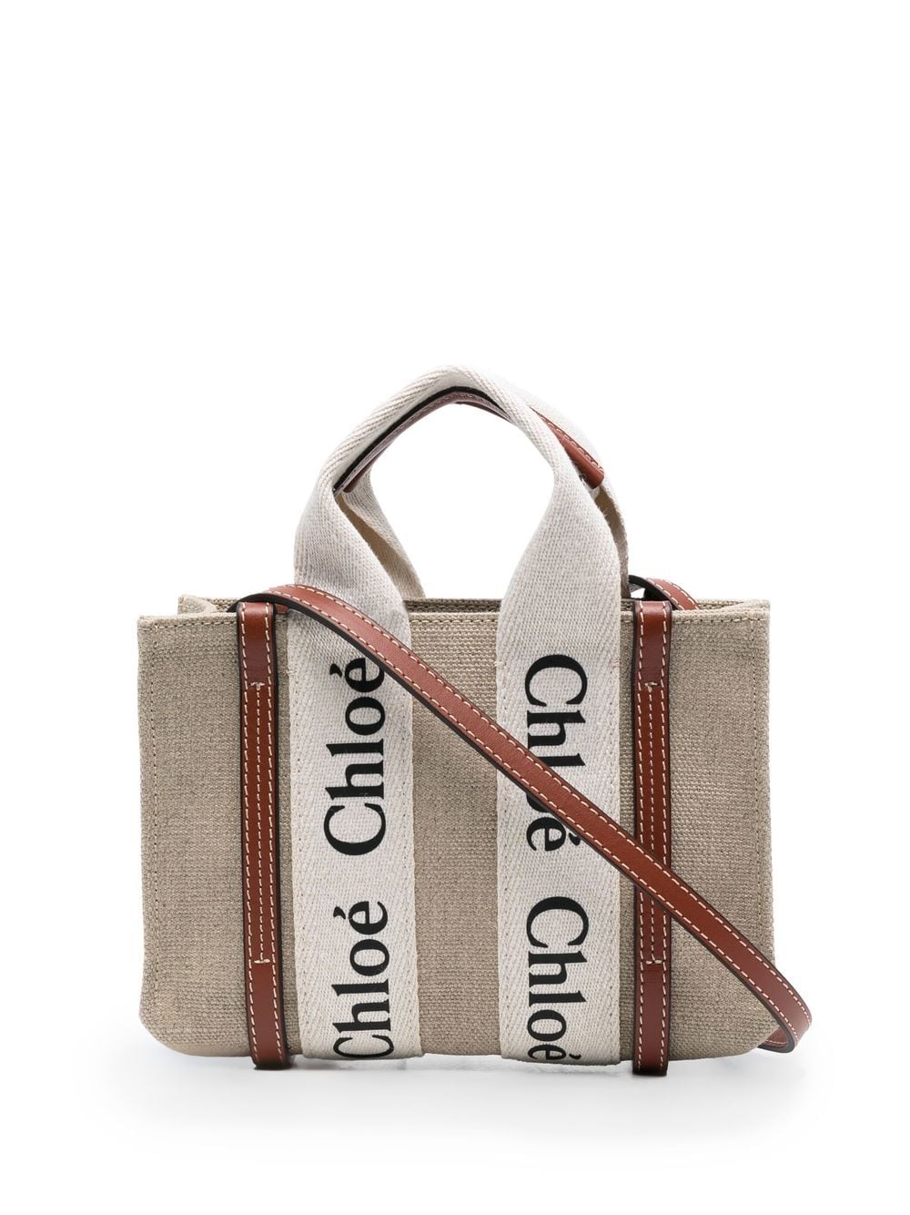 CHLOÉ Chloé Women Woody Mini Linen Tote Bag