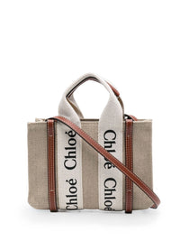 CHLOÉ Chloé Women Woody Mini Linen Tote Bag
