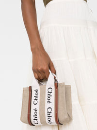 CHLOÉ Chloé Women Woody Mini Linen Tote Bag