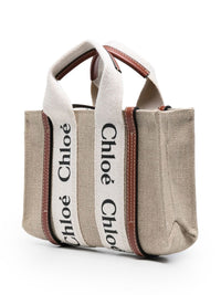 CHLOÉ Chloé Women Woody Mini Linen Tote Bag