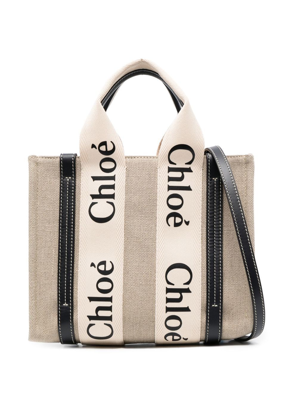 CHLOÉ Chloé Women Woody Small Linen Tote Bag