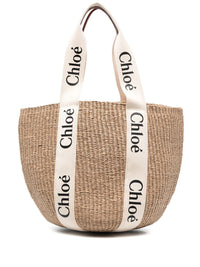 CHLOÉ Chloé Women Woody Large Straw Basket Bag
