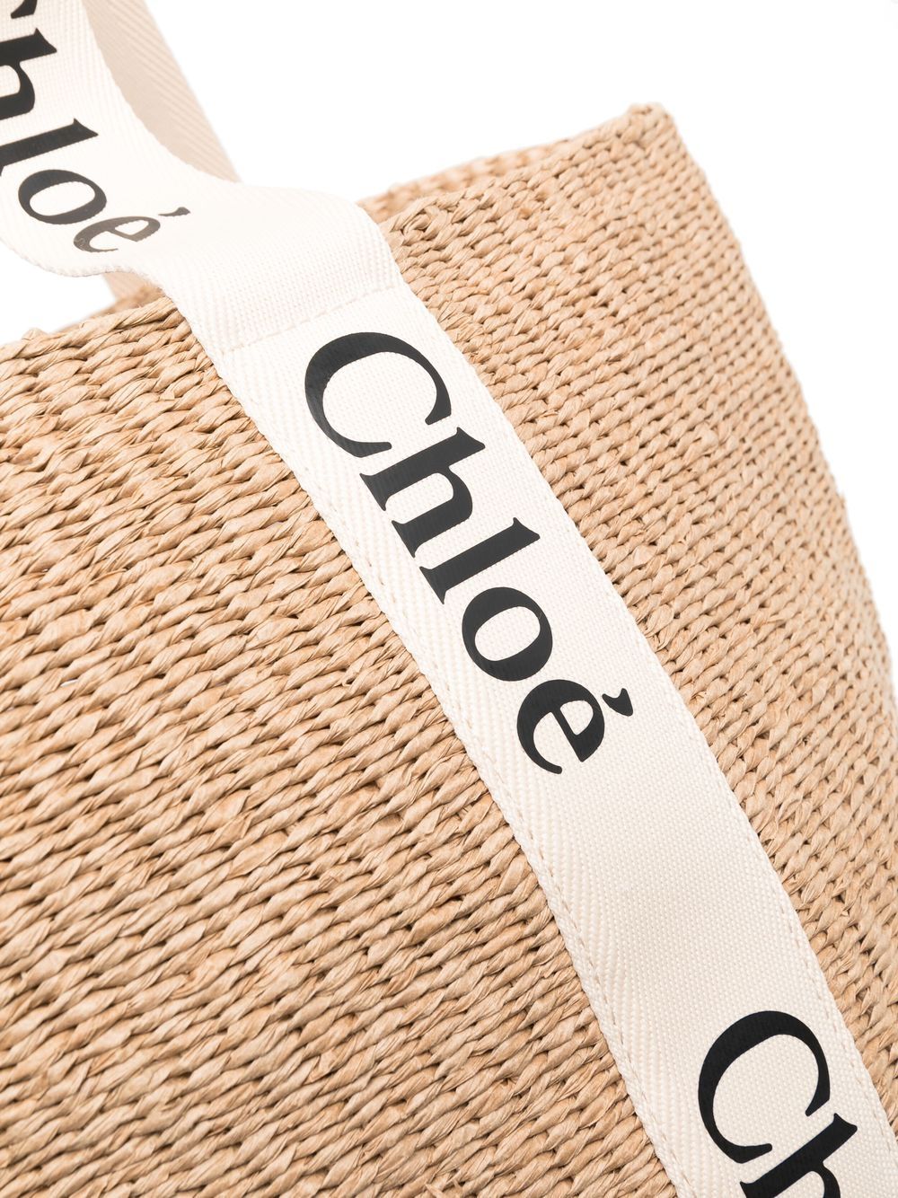 CHLOÉ Chloé Women Woody Large Straw Basket Bag