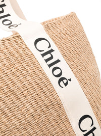 CHLOÉ Chloé Women Woody Large Straw Basket Bag