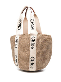 CHLOÉ Chloé Women Woody Large Straw Basket Bag
