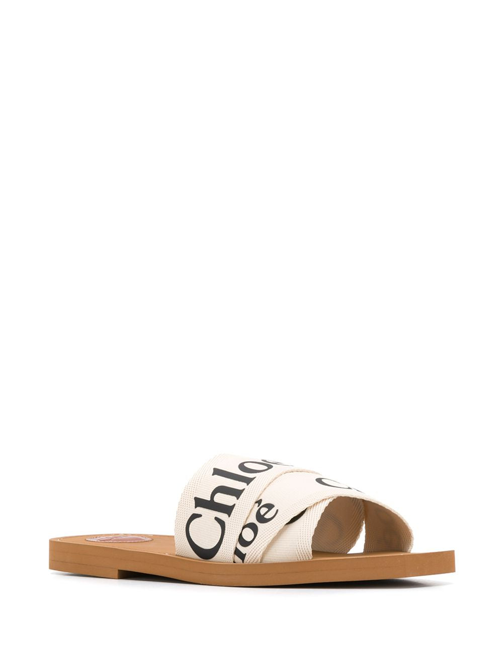 CHLOÉ Chloé Women Woody Linen Flat Sandals