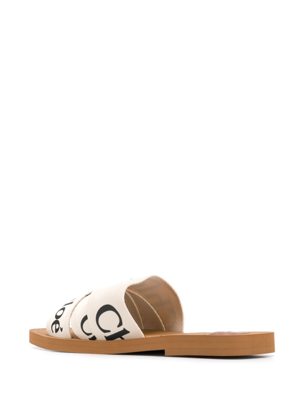 CHLOÉ Chloé Women Woody Linen Flat Sandals