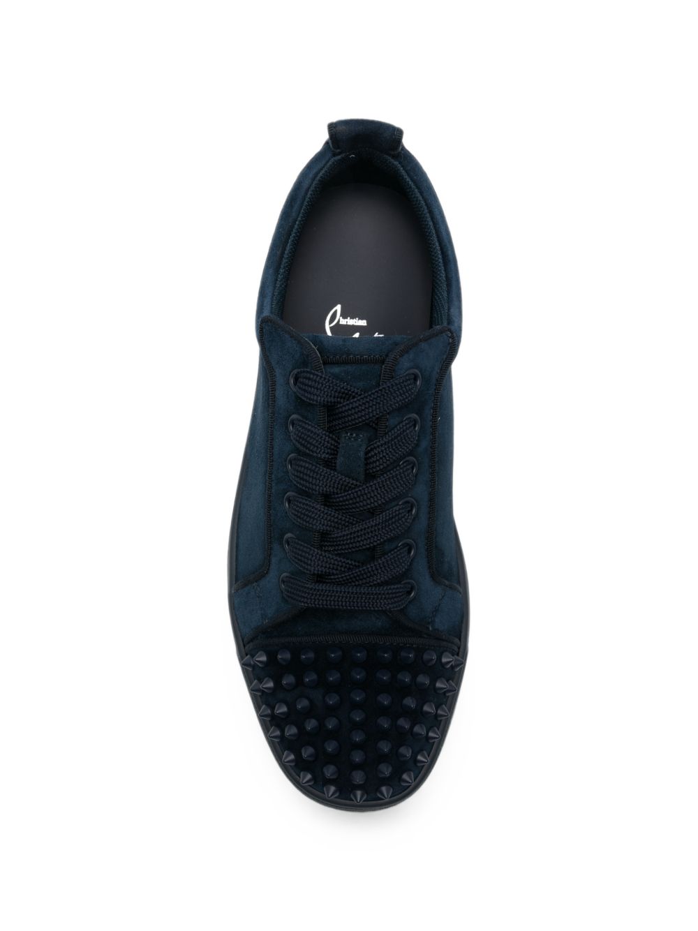 Christian Louboutin Men Louis Jr Spikes Leather Sneakers