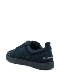 Christian Louboutin Men Louis Jr Spikes Leather Sneakers
