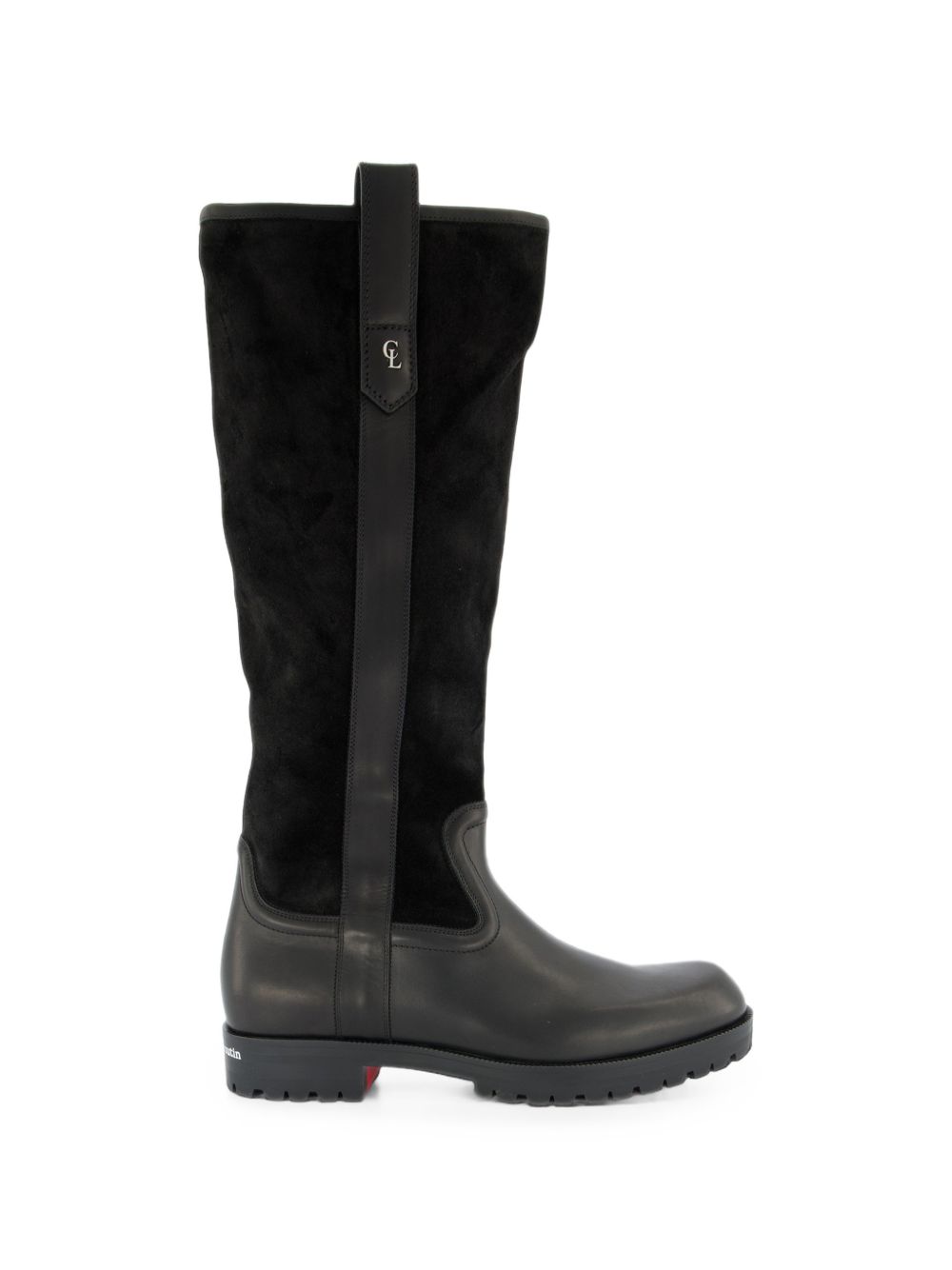 Christian Louboutin Men Slouch Flat Leather Boots