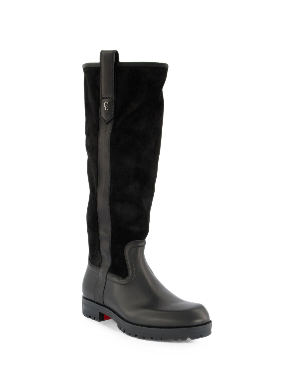 Christian Louboutin Men Slouch Flat Leather Boots