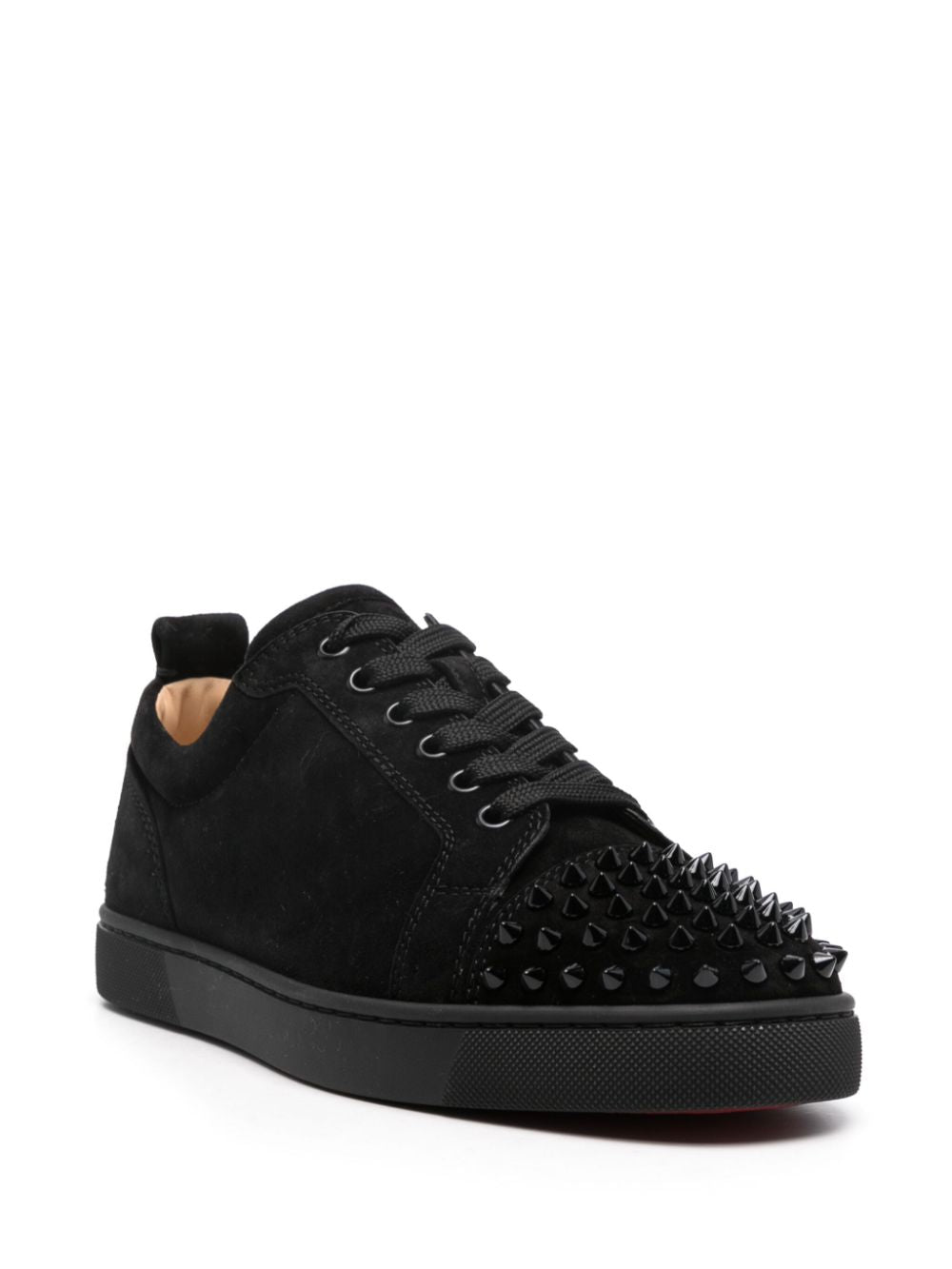 Christian Louboutin Men Louis Junior Spikes Leather Sneakers