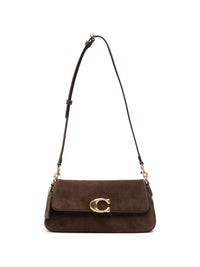 COACH Coach Women Jet Suede Leather Shoulder Bag