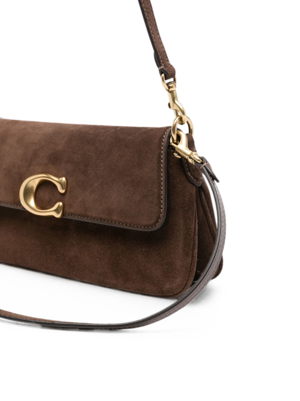 COACH Coach Women Jet Suede Leather Shoulder Bag