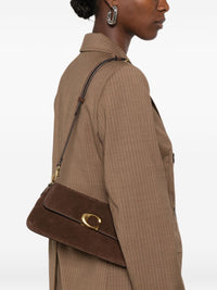 COACH Coach Women Jet Suede Leather Shoulder Bag
