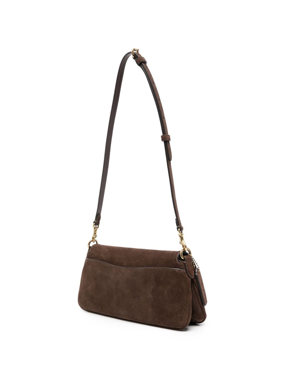 COACH Coach Women Jet Suede Leather Shoulder Bag