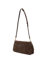 COACH Coach Women Jet Suede Leather Shoulder Bag