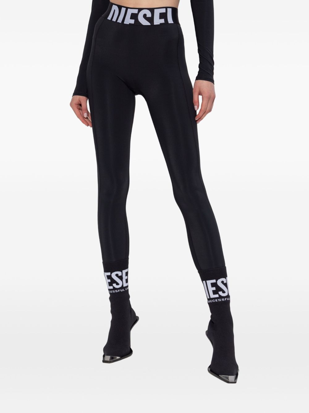 DIESEL Diesel Women Logo Nylon Leggings