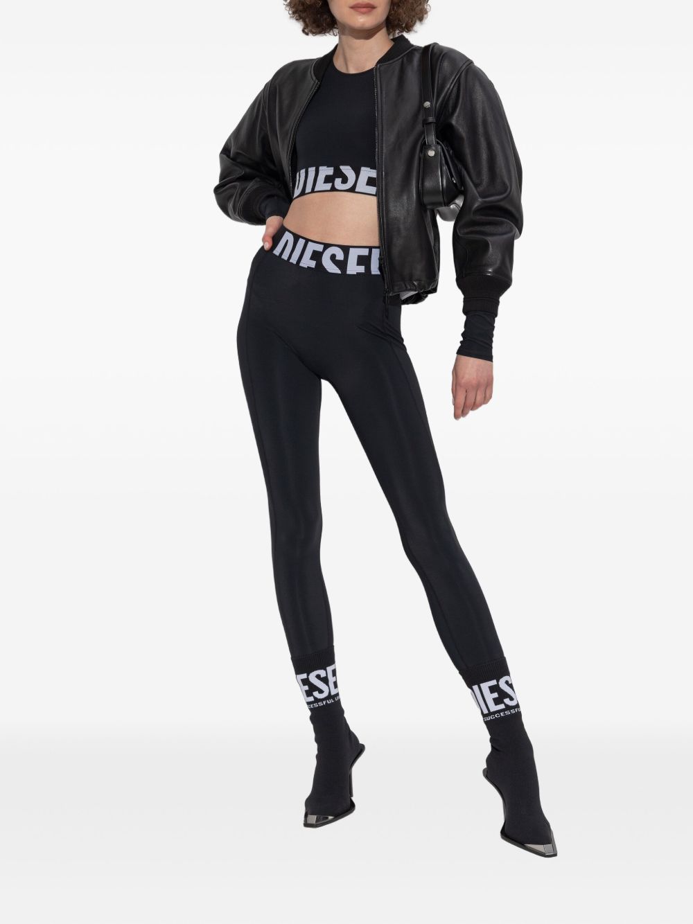 DIESEL Diesel Women Logo Nylon Leggings
