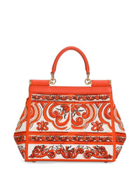 Dolce & Gabbana Women Sicily Maiolica Print Handbag
