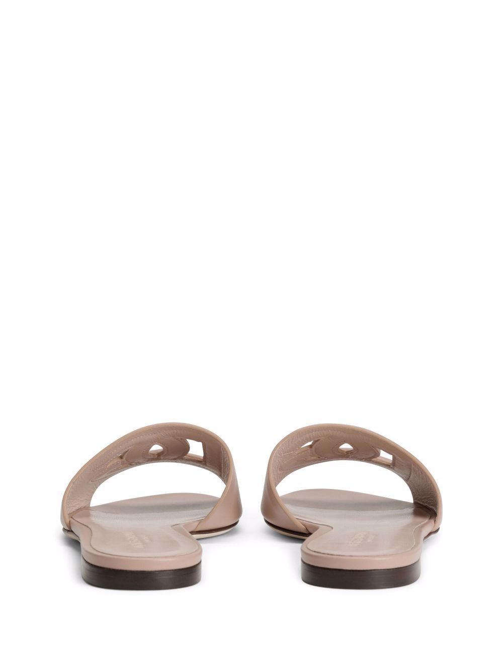 DOLCE & GABBANA Dolce & Gabbana Women Dg Logo Leather Flat Sandals