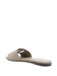 DOLCE & GABBANA Dolce & Gabbana Women Dg Logo Leather Flat Sandals