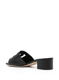 Dolce & Gabbana Women Dg Logo Leather Mules