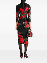 DOLCE & GABBANA Dolce & Gabbana Women Roses Print Silk Skirt