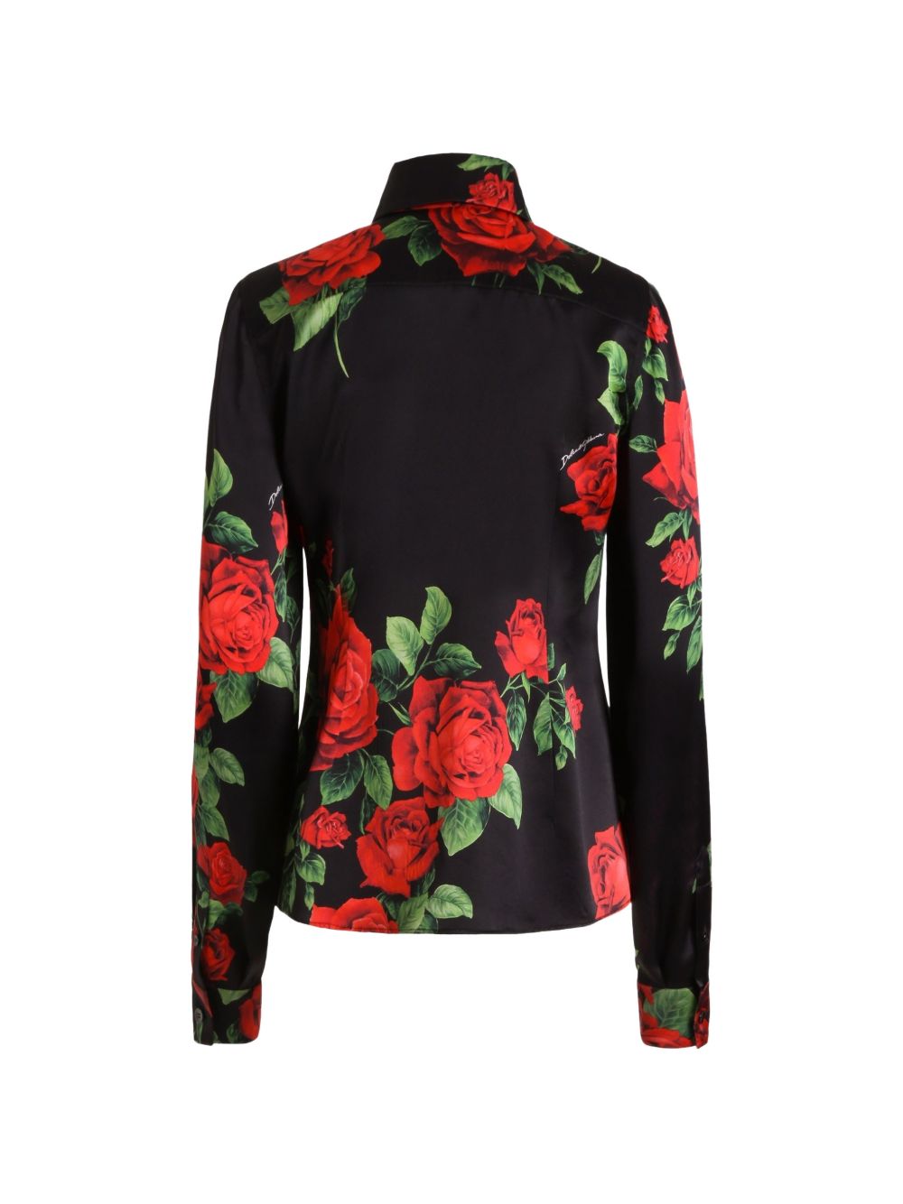 Dolce & Gabbana Women Rose Print Silk Shirt
