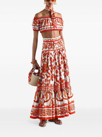 Dolce & Gabbana Women Maiolica Print Cotton Top