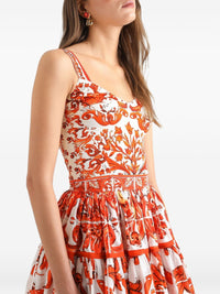 Dolce & Gabbana Women Maiolica Print Silk Top