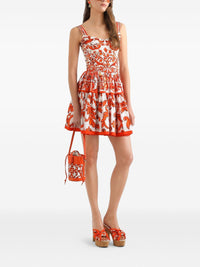 Dolce & Gabbana Women Maiolica Print Silk Top