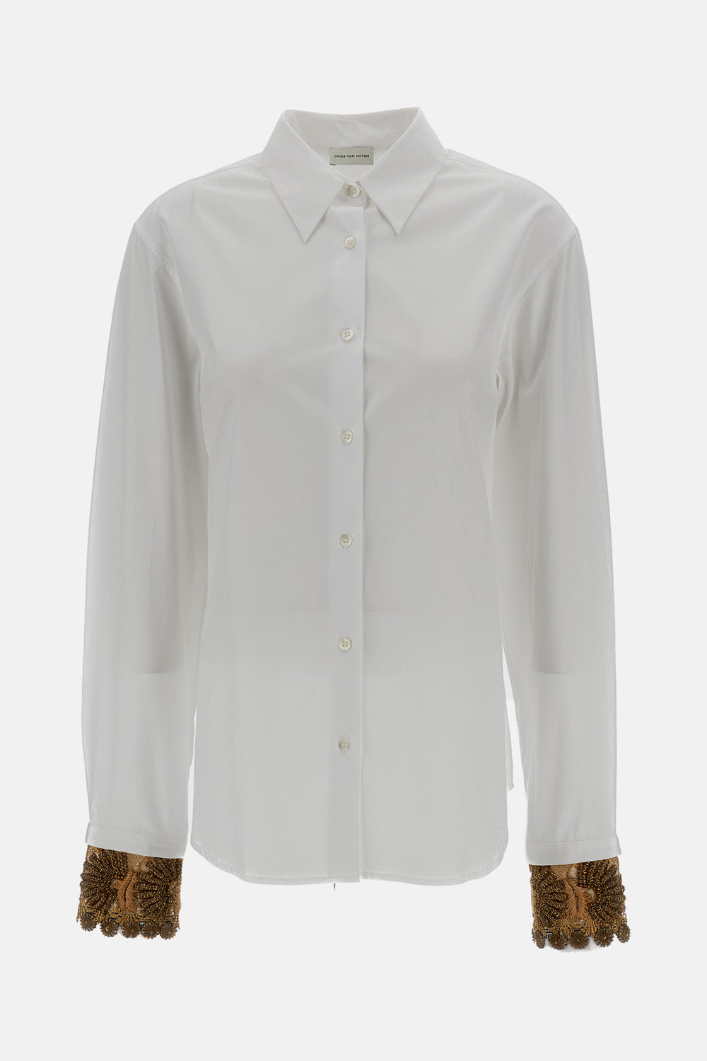 Dries Van Noten Dries Van Noten Women Embroidered Cotton-Poplin Shirt