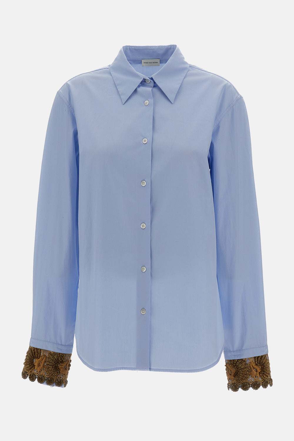 Dries Van Noten Dries Van Noten Women Embroidered Cotton-Poplin Shirt
