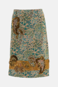Dries Van Noten Women Floral Jacquard Midi Pencil Skirt