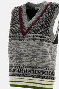 Dries Van Noten Dries Van Noten Women V Neck Jacquard Knit Top
