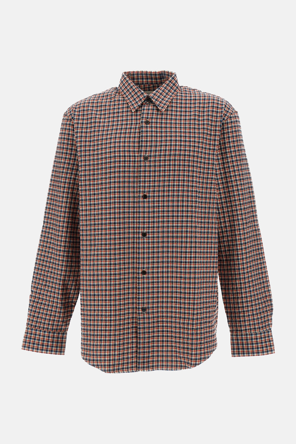 Dries Van Noten Men Caper Checked Cotton Shirt