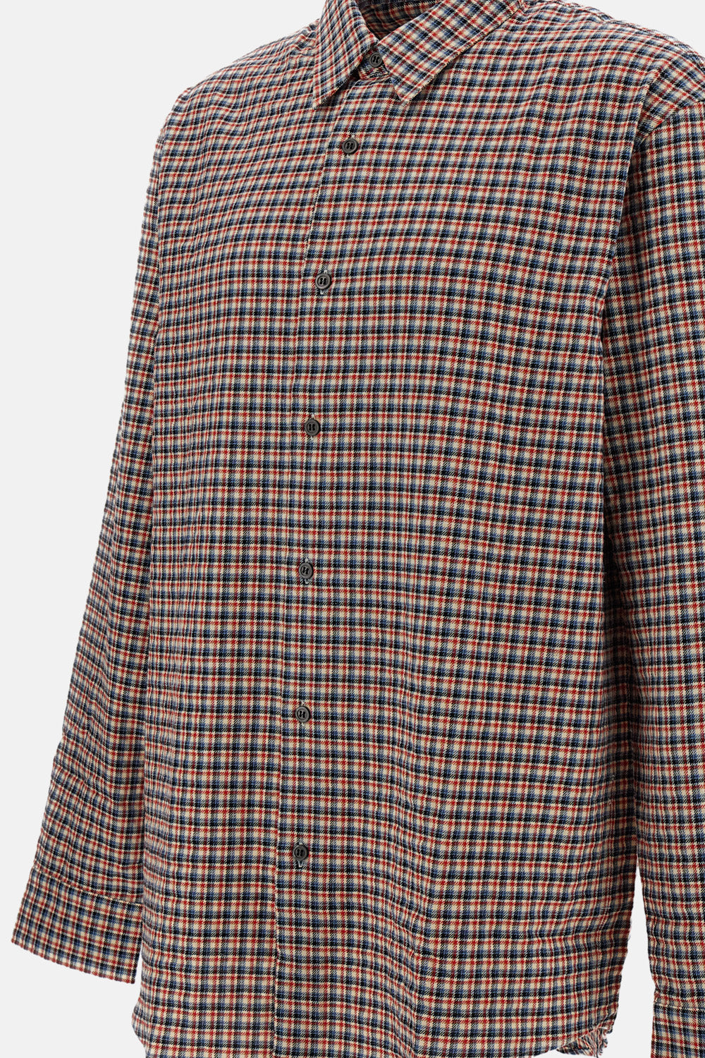 Dries Van Noten Men Caper Checked Cotton Shirt