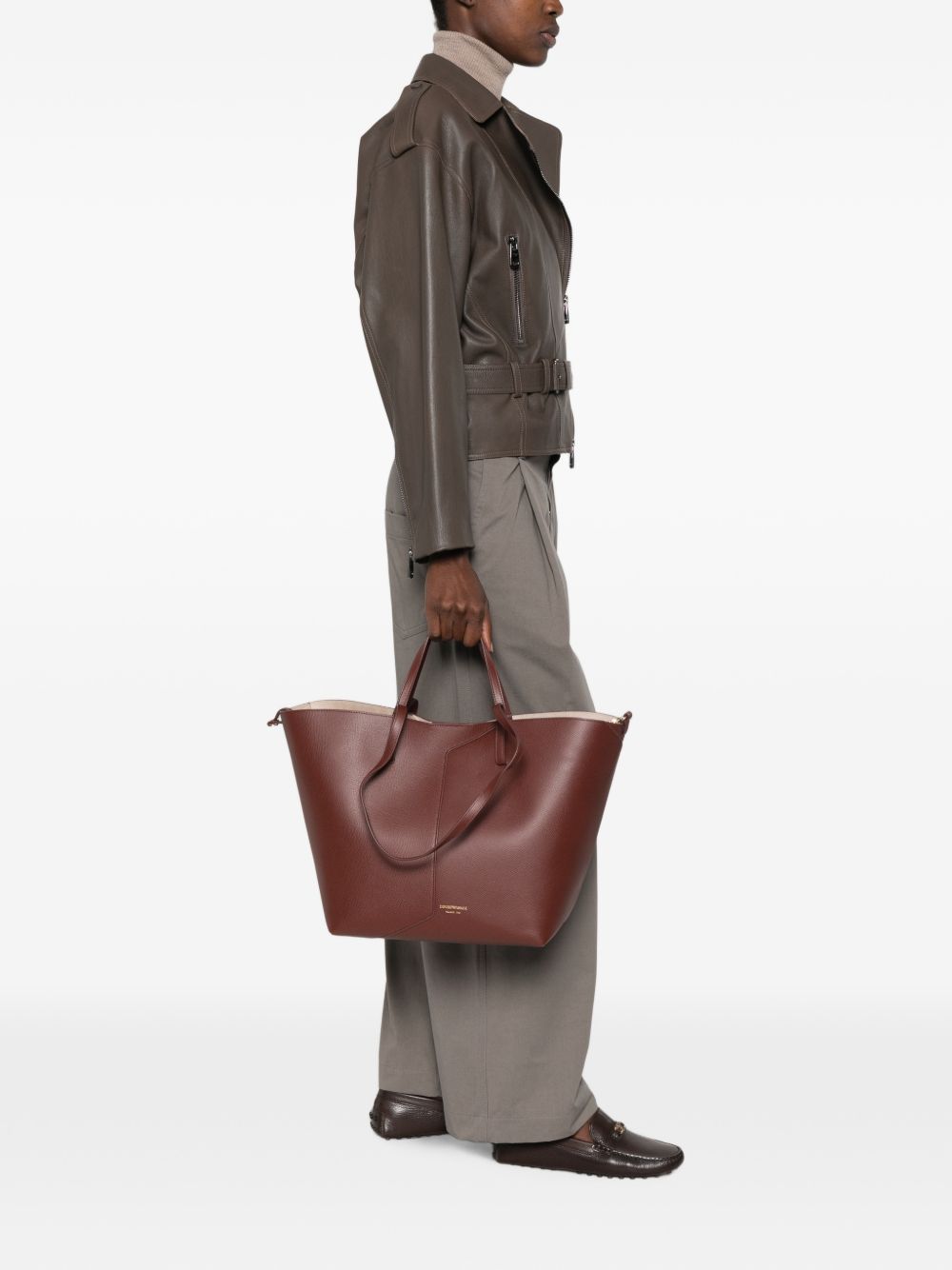 Emporio Armani Women Medium Leather Tote Bag