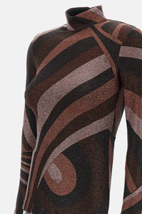 Emilio Pucci Women High-Neck Lurex Jersey Top