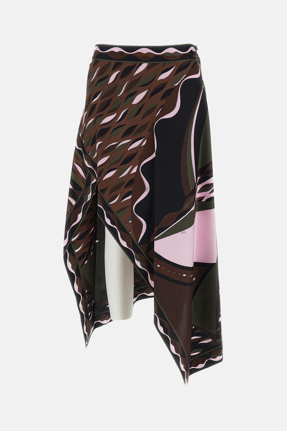 Emilio Pucci Women Silk Twill Foulard Maxi Skirt