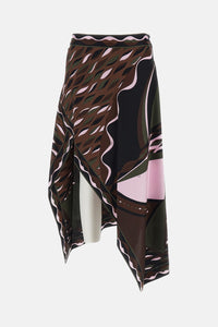 Emilio Pucci Women Silk Twill Foulard Maxi Skirt